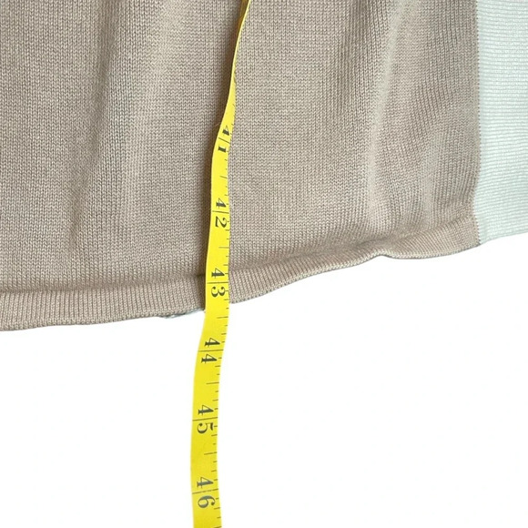 Cabi Genteel Button Front Long Cardigan Beige Ivory Trim Belt Small Neutral Read - Picture 13 of 15